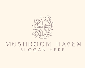 Natural Herbal Mushroom logo design