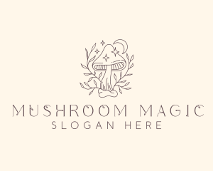 Natural Herbal Mushroom logo design