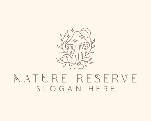 Natural Herbal Mushroom logo design