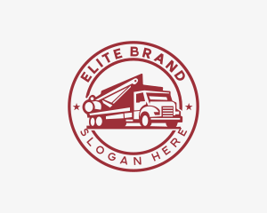 Crane Truck Construction Logo