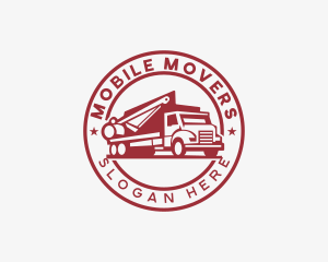 Crane Truck Construction logo design