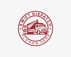 Crane Truck Construction logo design