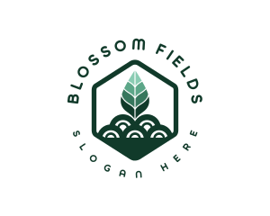 Garden Field Leaf logo design