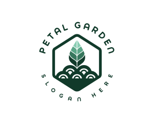 Garden Field Leaf logo design