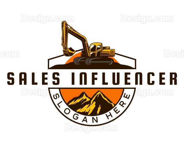 Excavator Backhoe Digger Logo