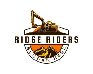 Excavator Backhoe Digger logo design