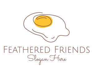 Fried Egg Line Art logo