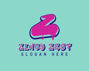 Paint Graffiti Letter Z logo design