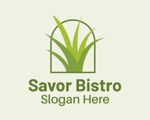 Minimalist Green Grass Logo