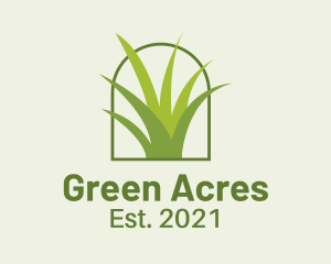 Minimalist Green Grass logo