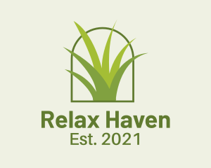 Minimalist Green Grass logo