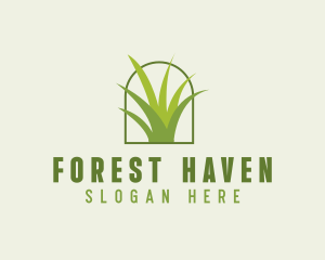 Eco Green Grass logo design