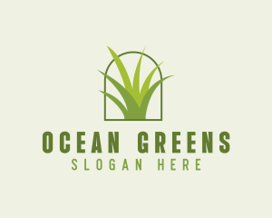 Eco Green Grass logo design