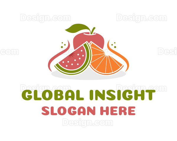 Fruit Food Nutrition Logo