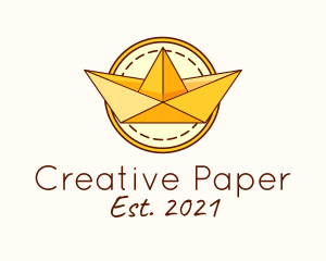 Paper Boat Origami logo
