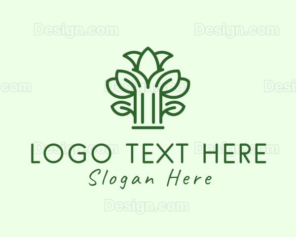 Leaf Tree Pillar Logo