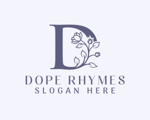 Cosmetics Floral Letter D  logo design