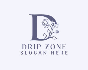 Cosmetics Floral Letter D  logo design