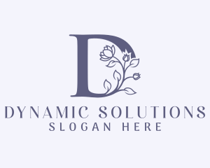 Cosmetics Floral Letter D  logo design