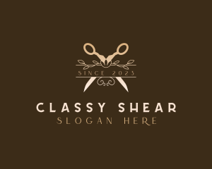 Floral Boutique Shears logo design