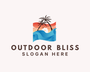 Beach Summer Tropical logo design