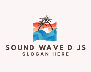 Beach Summer Tropical logo design