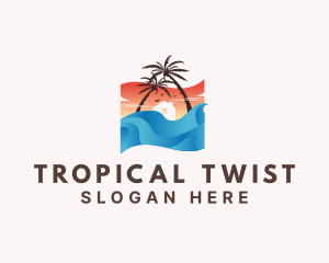 Beach Summer Tropical logo design