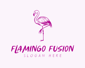 Avian Flamingo Wildlife logo