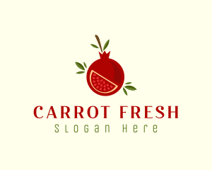 Fresh Pomegranate Fruit logo design