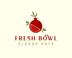 Fresh Pomegranate Fruit logo design