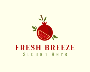 Fresh Pomegranate Fruit logo design