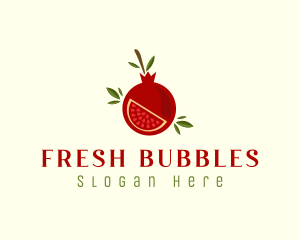 Fresh Pomegranate Fruit logo design