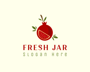 Fresh Pomegranate Fruit logo design