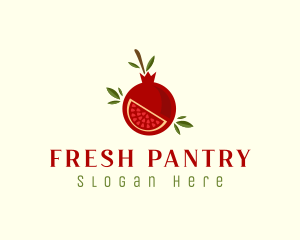 Fresh Pomegranate Fruit logo design