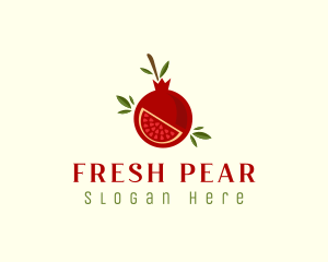 Fresh Pomegranate Fruit logo design