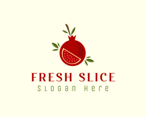 Fresh Pomegranate Fruit logo design