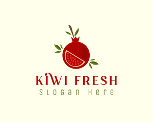 Fresh Pomegranate Fruit logo design