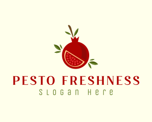 Fresh Pomegranate Fruit logo design