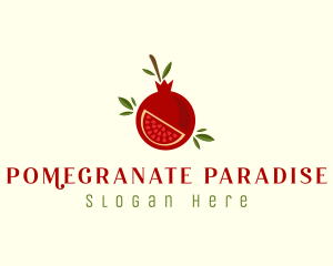 Fresh Pomegranate Fruit logo design