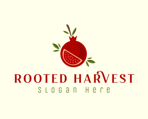 Fresh Pomegranate Fruit logo design