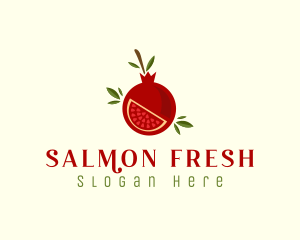 Fresh Pomegranate Fruit logo design