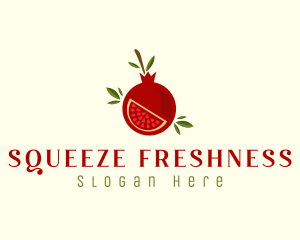 Fresh Pomegranate Fruit logo design