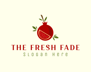 Fresh Pomegranate Fruit logo design