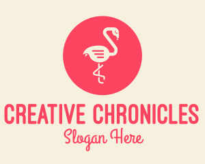 Red Flamingo Chat logo design