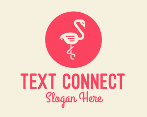 Red Flamingo Chat logo design