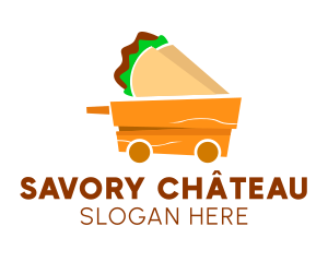 Taco Wooden Cart logo design