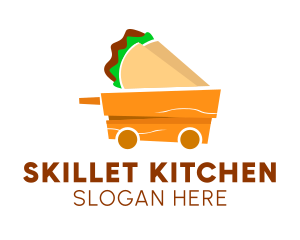 Taco Wooden Cart logo design