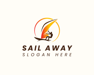 Sail Windsurfing Sport logo design