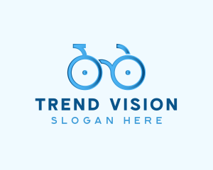 Bike Cycling Eyeglasses logo design