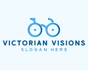 Bike Cycling Eyeglasses logo design